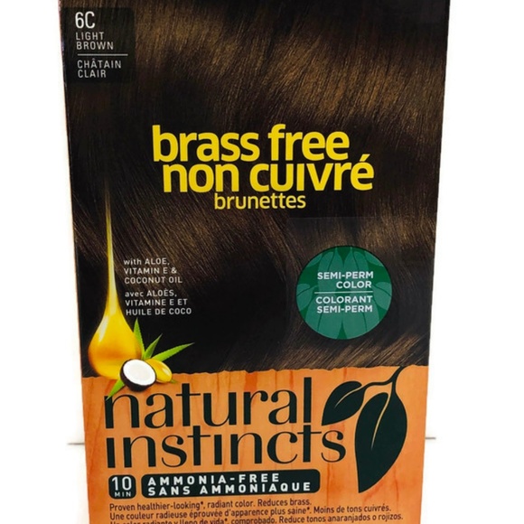 Clairol Natural Instincts 6C Light Br Brass Free - Picture 2 of 8